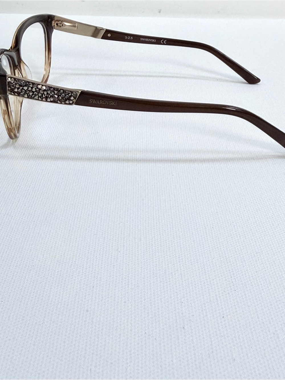 Swarovski Brown Crystal Accent Women's Eyeglass Frames